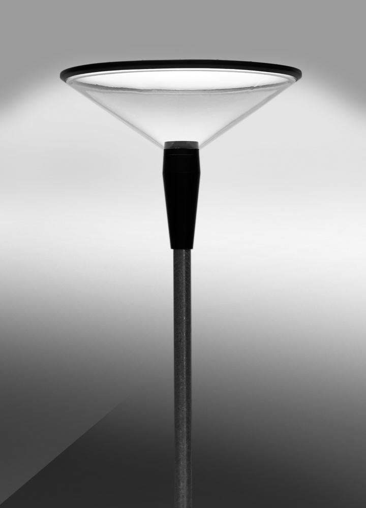 Parklampe til Ø60 mm QUINTUS L500-60 i sorthvid